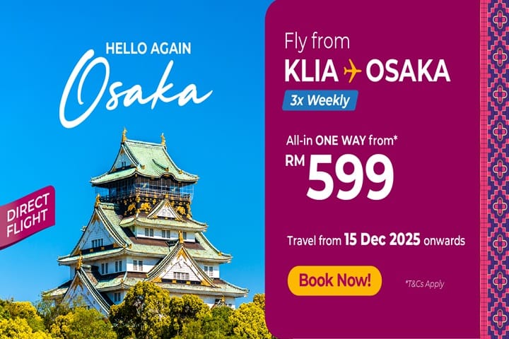 Batik Air Returns to Osaka, Japan with Non-stop A330 Service
