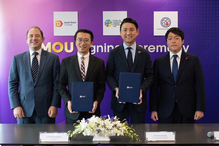 Dusit Thani College signs MOU to  become Thailand’s first certified testing  centre for Japanese hospitality skills